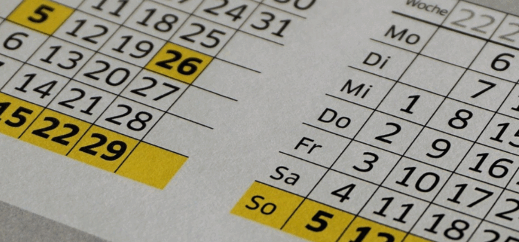 Änderungen im Terminkalender Änderungen im Terminkalender